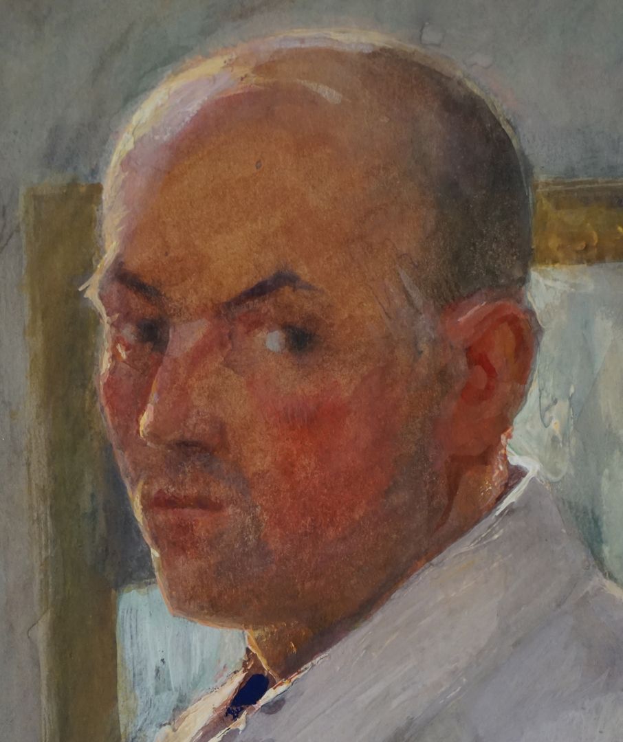 Self-portrait in the studio Detailed view