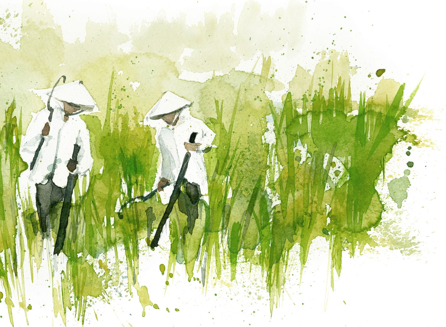 Field workers near Hue Detail view