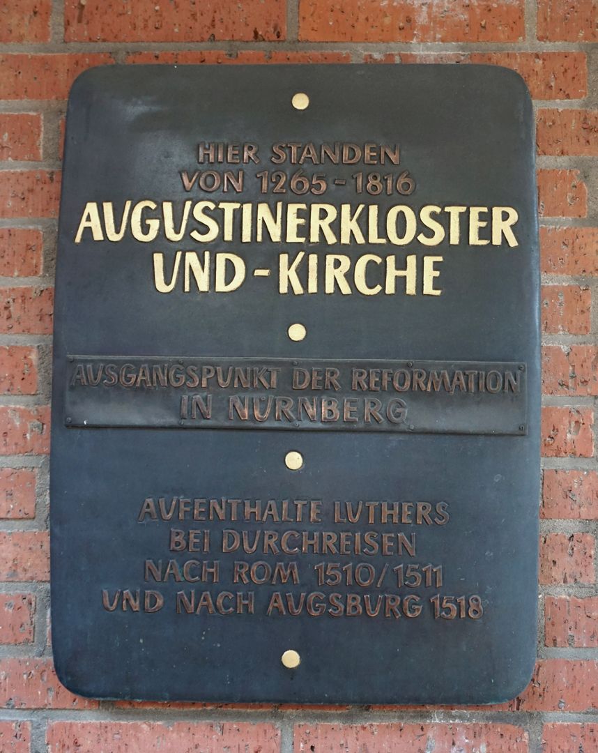 Memorial plaque / Augustinian monastery and church 