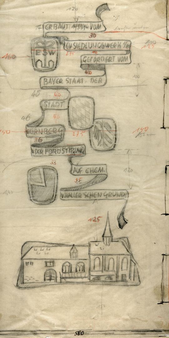 Facade for the Evangelical Settlement Work Design drawing