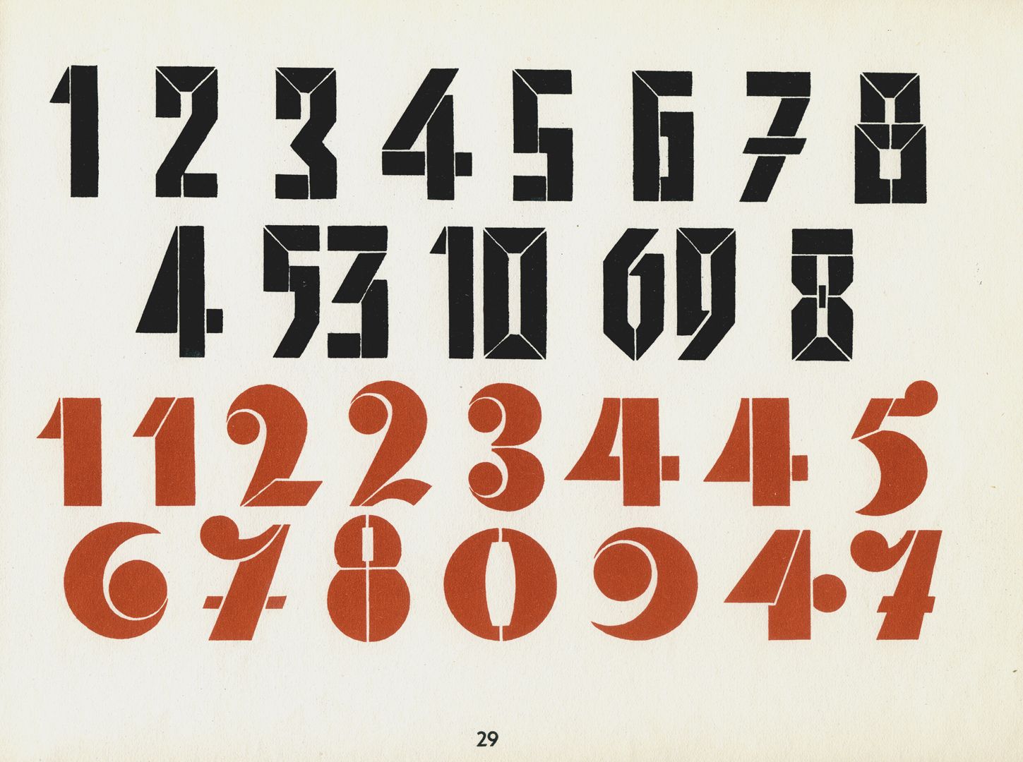 New Font Book Alphabet 29: TWO STENCILS - NUMBER SERIES