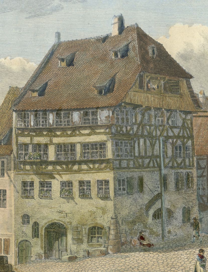 Albrecht Dürer House in Nuremberg Image detail with Dürerhaus