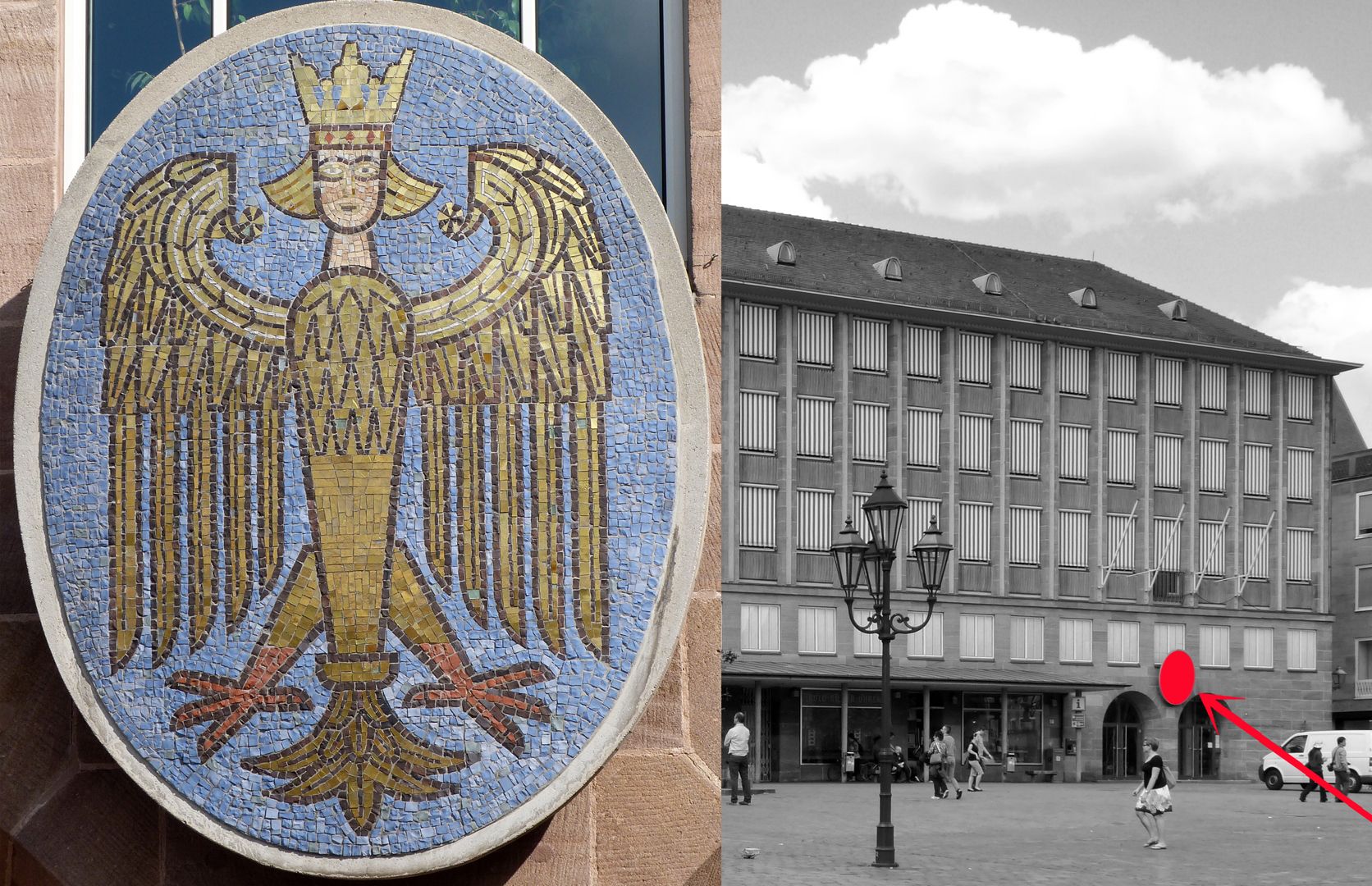 Large Nuremberg city coat of arms Location