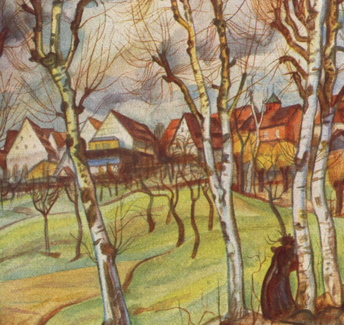 Franconian village in Spring Detailed view