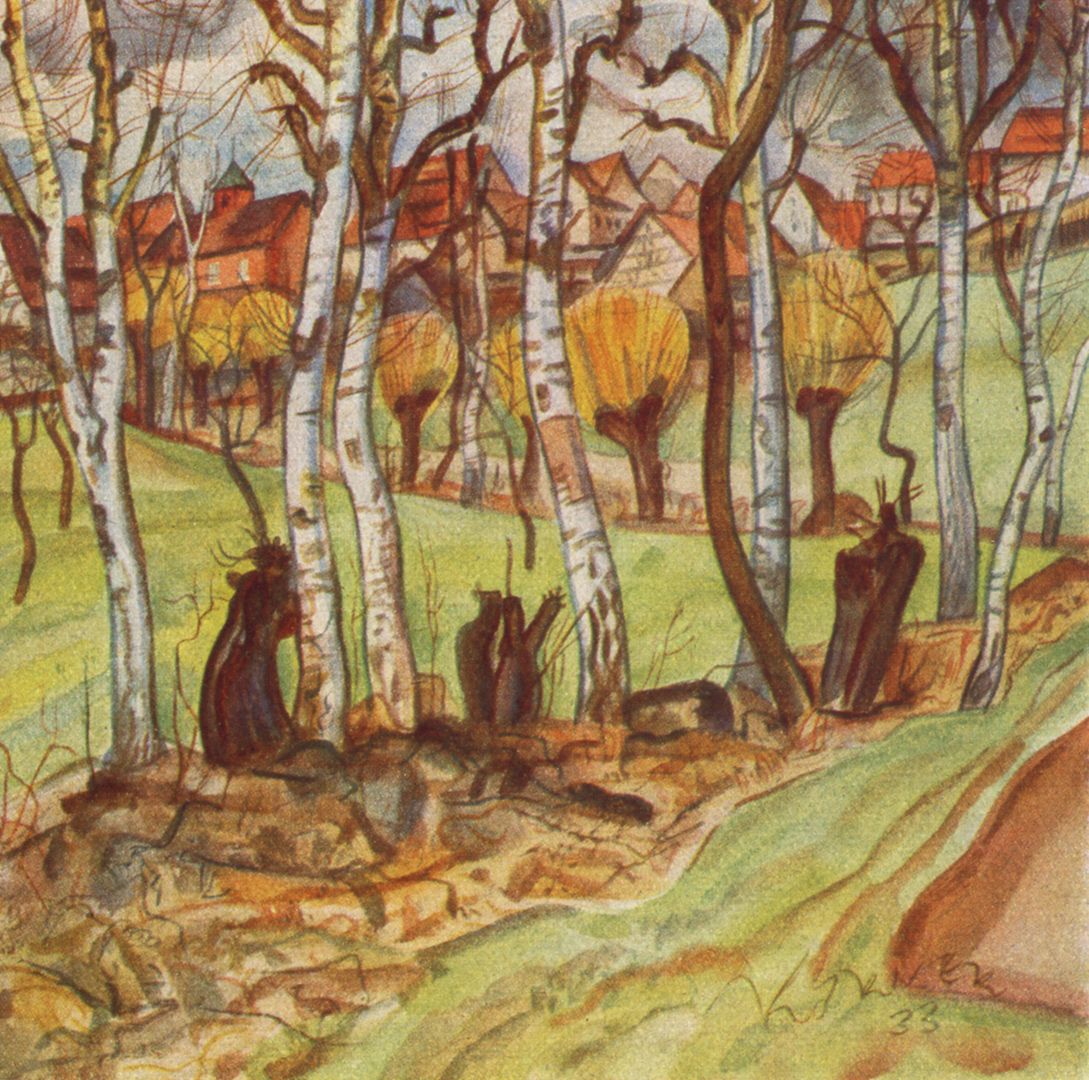 Franconian village in Spring Detailed view