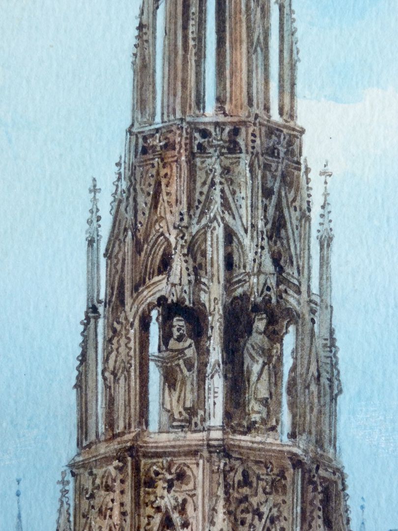The Beautiful Fountain in Nuremberg Detail