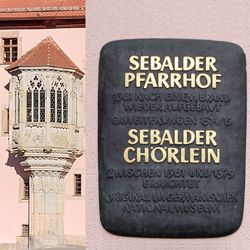 Memorial plaque / Sebalder Pfarrhof and Sebalder Chörlein