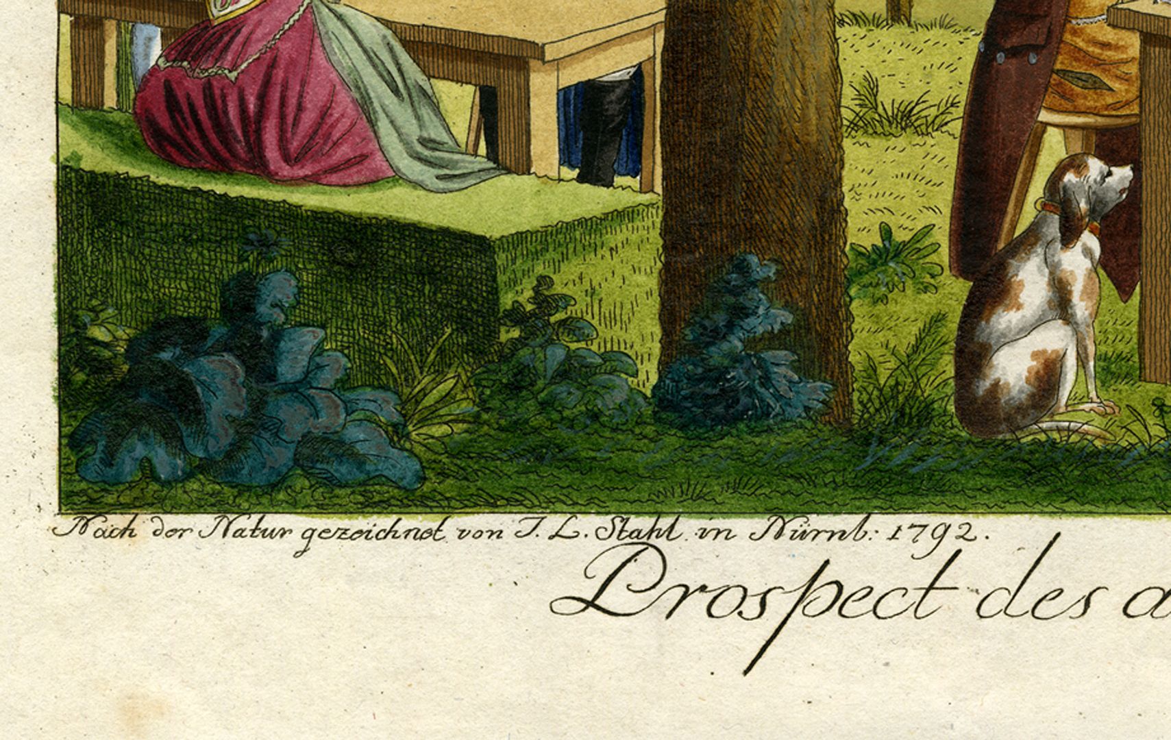 Dutzendteich Detailed view with artist signature and date